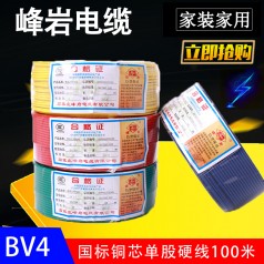 4平方電線河北電線電纜生產(chǎn)廠家直銷(xiāo)bv銅芯家裝家用布電線