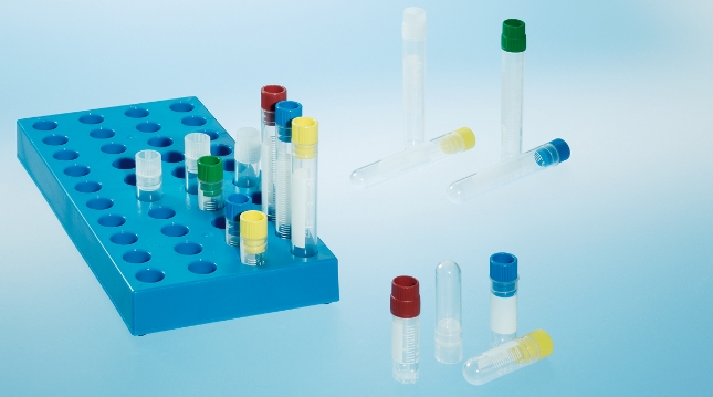 1ml普通凍存管 123279 凍存管 1ml，內(nèi)旋，星形站立角，藍(lán)，有書寫區(qū)