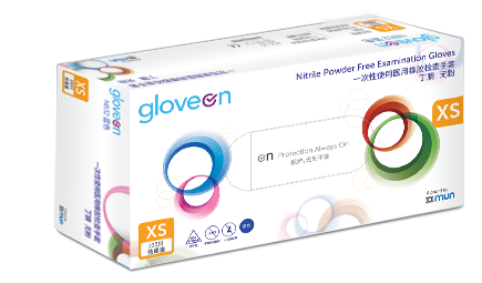 gloveon NB32，NW32無粉， 9’, 非滅菌, 指尖麻面